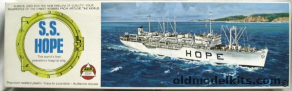 AHM 1/500 S.S. Hope The World's First Peacetime Hospital Ship, N304-300 plastic model kit